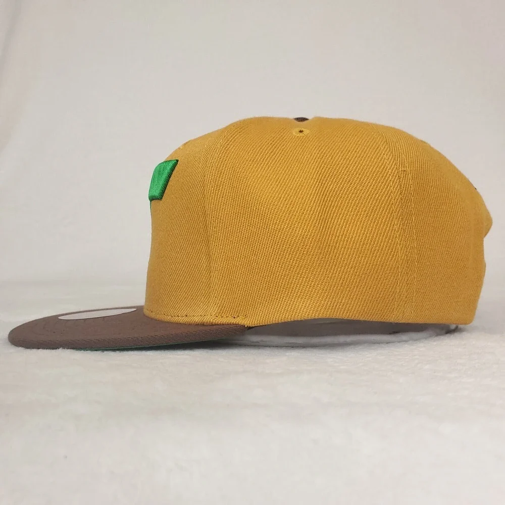 Utah Jazz Mitchell & Ness NBA‎ Snapback Hat Cap Green 3D Logo Khaki Brown NWT - Picture 6 of 8